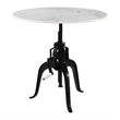 ZUO Mufid Marble and Iron Bistro Table in White & Black