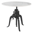 ZUO Mufid Marble and Iron Bistro Table in White & Black