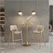 Spot Bar Table Beige & Gold