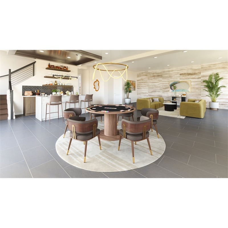 ZUO Izola Marble Top and Solid Wood Base Console Table in White & Black