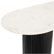 ZUO Izola Marble Top and Solid Wood Base Console Table in White & Black