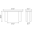 ZUO Risan Acacia Wood Top Console Table in Whitewashed