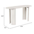 ZUO Risan Acacia Wood Top Console Table in Whitewashed