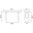 ZUO Arasan Solid Acacia Wood Console Table in Black