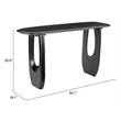 ZUO Arasan Solid Acacia Wood Console Table in Black
