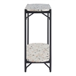 ZUO Tuxedo Faux Terrazzo Stone Oval Console Table in Multi-Color