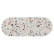 ZUO Tuxedo Faux Terrazzo Stone Oval Console Table in Multi-Color