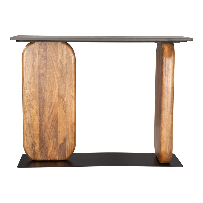 ZUO Pemba Natural Marble Top Rectangular Console Table in Multi-Color