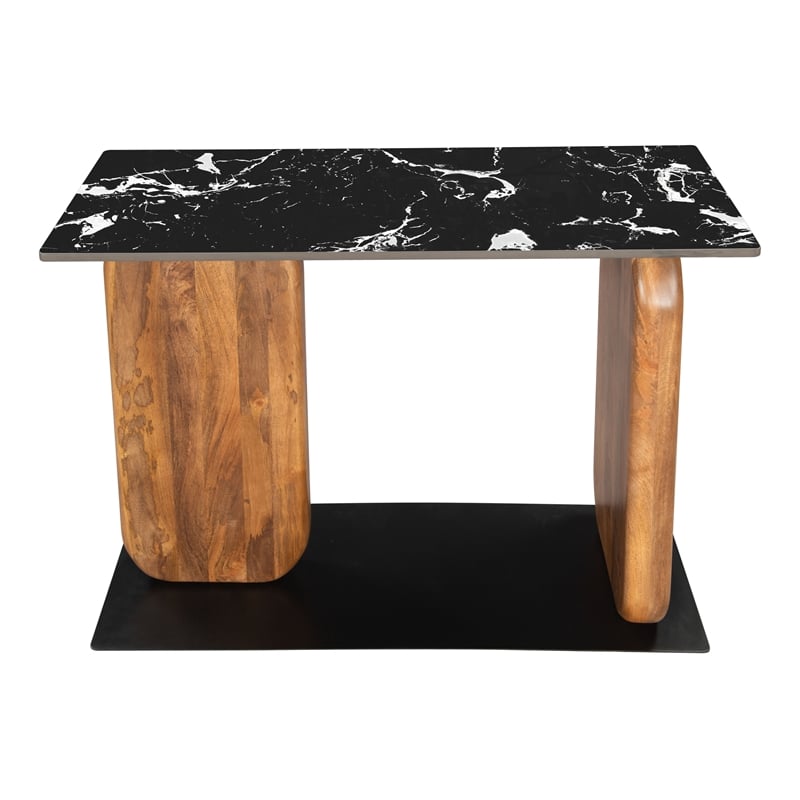 ZUO Pemba Natural Marble Top Rectangular Console Table in Multi-Color