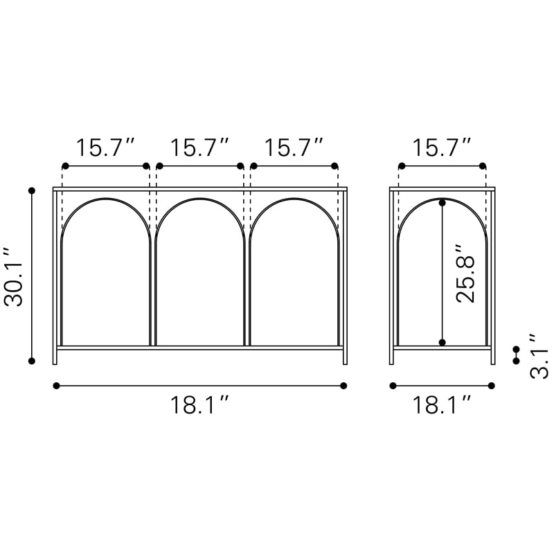 Loriet Console Table Black