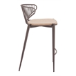 Silues Counter Stool (Set of 2) Taupe & Brown