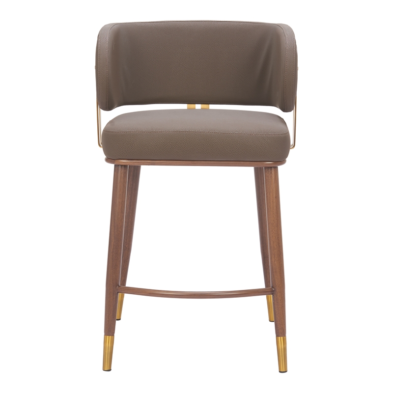 Brew Counter Stool Brown & Walnut