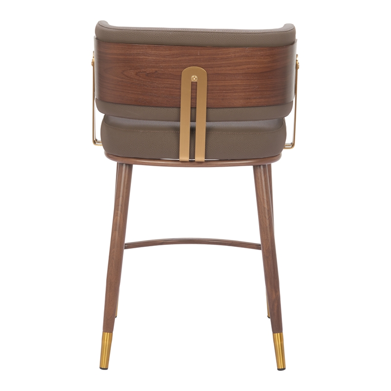 Brew Counter Stool Brown & Walnut