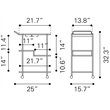 Constanza Bar Cart Black