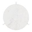 Barmas Side Table White & Silver