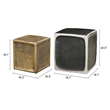 ZUO Brics Aluminum End Table Set in Multi-Color (Set of 2)