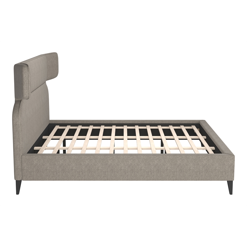 ZUO Dusa Polyester Fabric Upholstered King Bed in Green