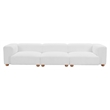 ZUO Tayte Lush Cord Style Fabric Upholstered Sofa in White