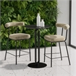 ZUO Derry MDF Top and Steel Frame Counter Table in Black