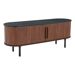 Koriana Entertainment Stand Black & Walnut