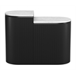 ZUO Ormara Marble-Top Side Table Set in White & Black (Set of 2)
