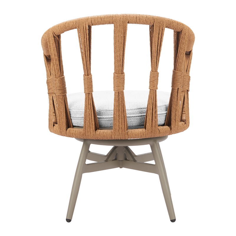 ZUO Safal Powder Coated Aluminum Swivel Dining Chair in Multi-Color