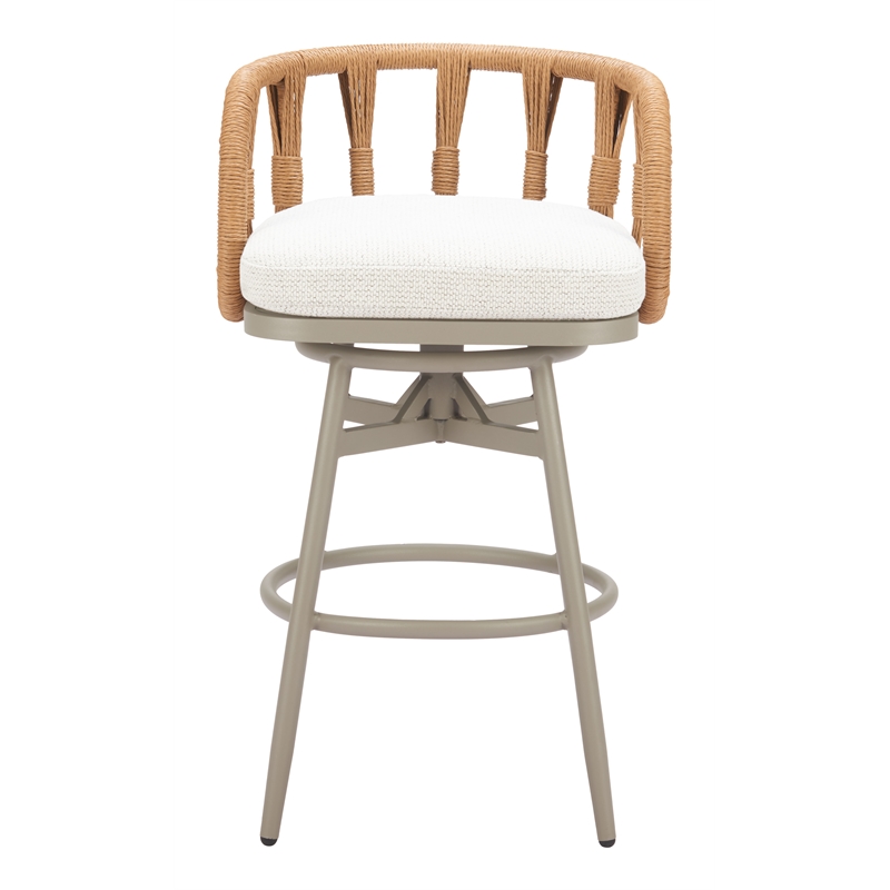 ZUO Safal Powder Coated Aluminum Swivel Barstool in Multi-Color