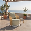 ZUO Lanai Swivel Chair with Removable/Washable Cushion Cover in Multi-Color
