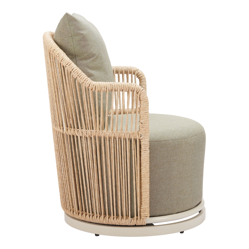 ZUO Lanai Swivel Chair with Removable/Washable Cushion Cover in Multi-Color