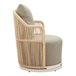 ZUO Lanai Swivel Chair with Removable/Washable Cushion Cover in Multi-Color