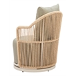 ZUO Lanai Swivel Chair with Removable/Washable Cushion Cover in Multi-Color