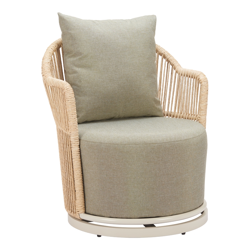 ZUO Lanai Swivel Chair with Removable/Washable Cushion Cover in Multi-Color