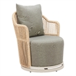 ZUO Lanai Swivel Chair with Removable/Washable Cushion Cover in Multi-Color
