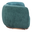 ZUO Jamela Polyester Shearling Fabric Upholstered Sofa in Teal
