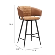 Juno Barstool (Set of 2) Brown