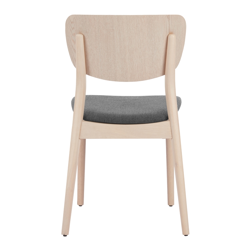 Kellua Dining Chair (Set of 2) Gray & Natural
