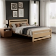 ZUO Repos Engineered Wood and Plywood Queen Bed in Brown