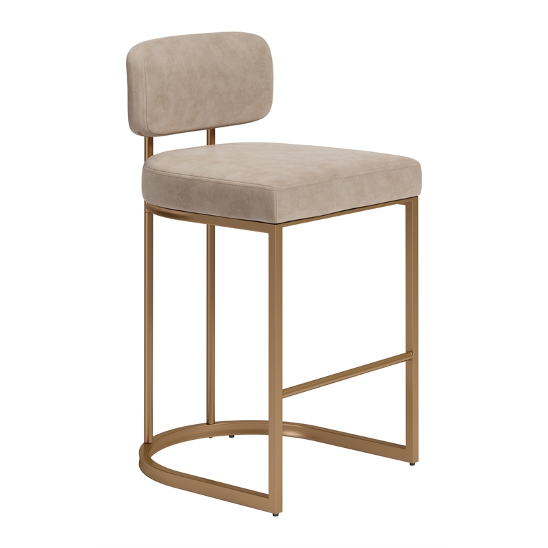 Velar Counter Stool (Set of 2) Beige