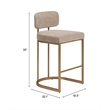 Velar Counter Stool (Set of 2) Beige
