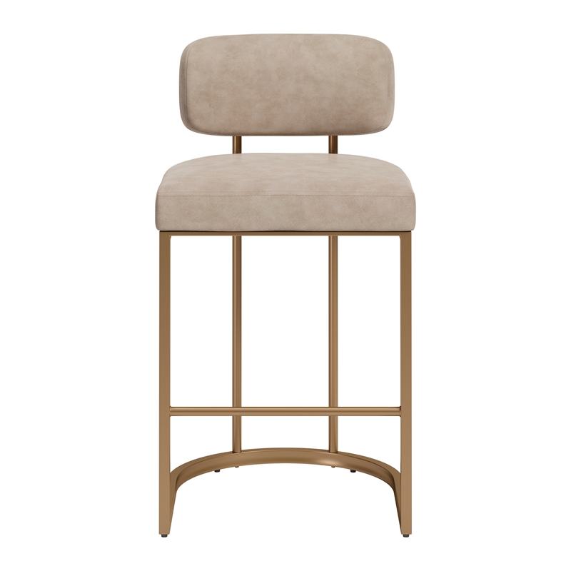 Velar Counter Stool (Set of 2) Beige