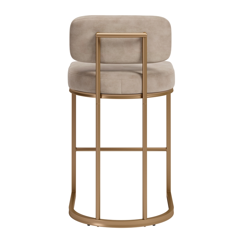 Velar Counter Stool (Set of 2) Beige