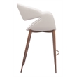 Limay Counter Stool Beige & Walnut