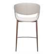 Limay Counter Stool Beige & Walnut
