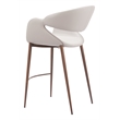 Limay Counter Stool Beige & Walnut