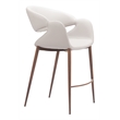 Limay Counter Stool Beige & Walnut