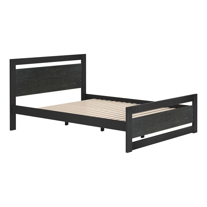 ZUO Repos Engineered Wood and Plywood Queen Bed in Black