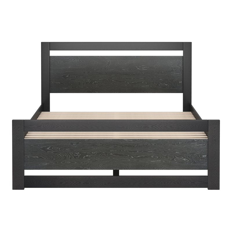 ZUO Repos Engineered Wood and Plywood Queen Bed in Black