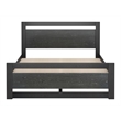 ZUO Repos Engineered Wood and Plywood Queen Bed in Black