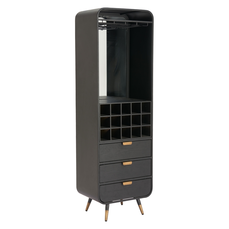 Magara Bar Cabinet Black