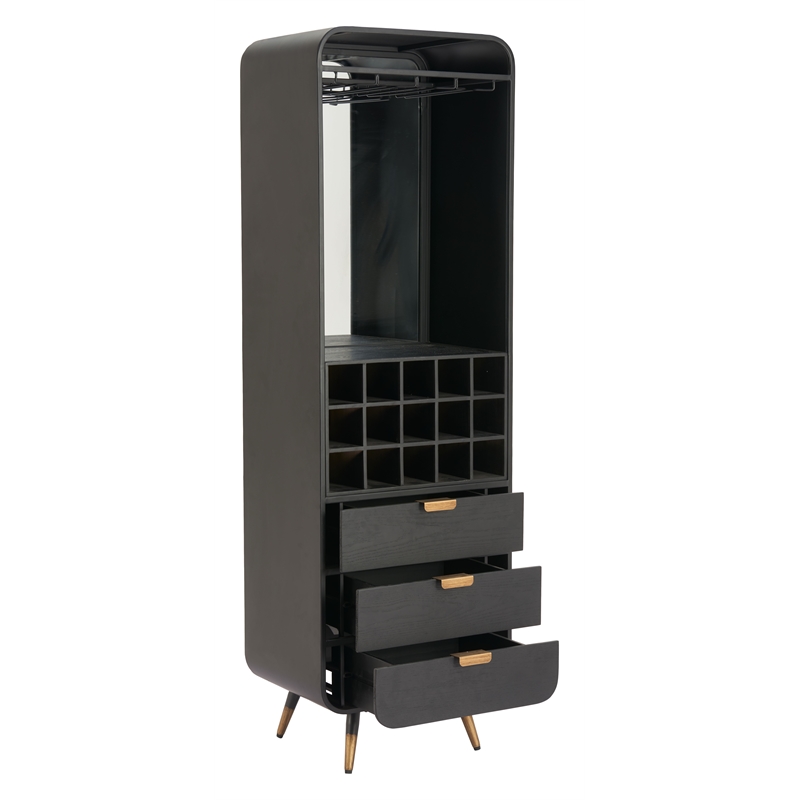 Magara Bar Cabinet Black